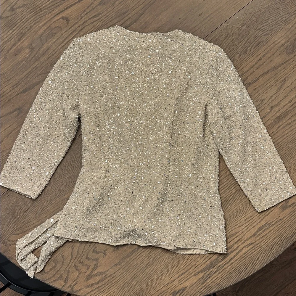 Chadwick’s NWT Vintage Champagne Sequin Wrap Jacket
